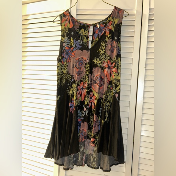Free People Black Floral Tunic - Picture 1 of 4